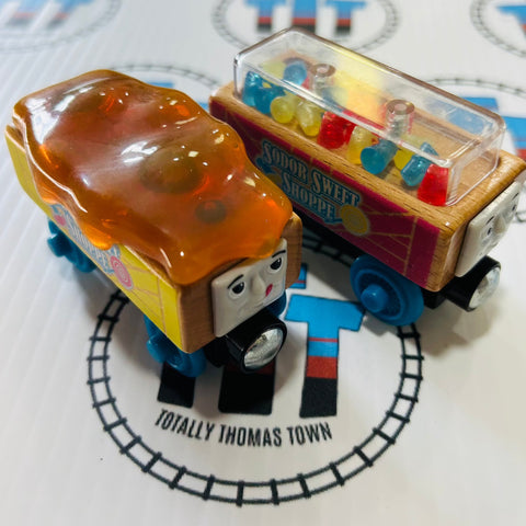 Candy Cars Black Base (Thomas Wood Mattel) Wooden - Used