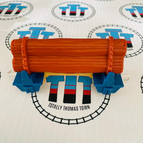 Blue Log Car and Log Used - Trackmaster