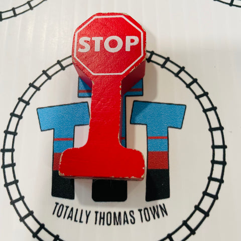 Stop Sign Retired Wooden - Used