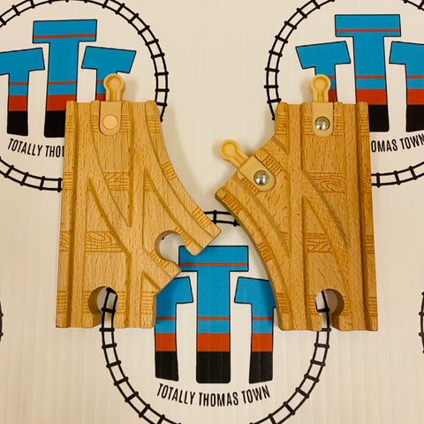 3.5" Switch Tracks with Rivets 2 Pieces Used - Thomas Brand