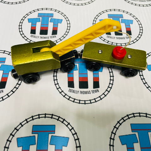 Breakdown Train & Flatbed (Learning Curve 2001/2002) Fair Condition Chipping Paint Wooden Rare - Used