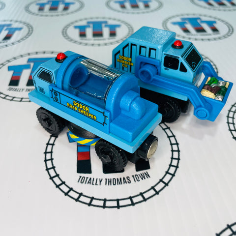 Sodor Road Crew no Brush on Bottom (Learning Curve) Good Condition Wooden - Used