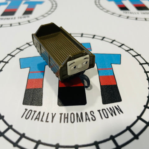 Green/Brown Troublesome Truck no Cargo Pull Along Capsule Plarail - Used