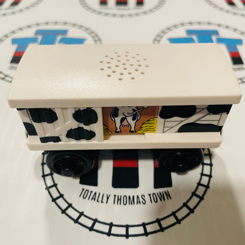 Cow Car with Mooing Sound (Learning Curve/TOMY) Good Condition Wooden - Used