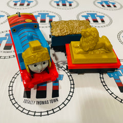 Roman Thomas with Blue Cargo Car (2013 Mattel) Used - Trackmaster Revolution