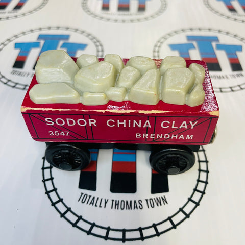 Red China Clay Car (Learning Curve 1997) Rare Wooden - Used