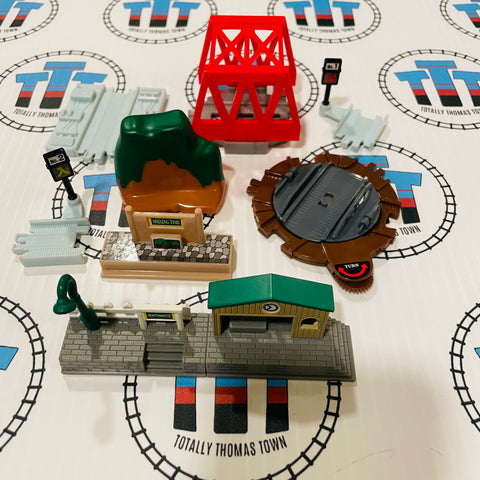 Capsule Plarail Stations Pack Some Pieces Glued Together - Used